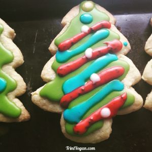 Vegan Christmas Comfort Cookies With Royal Icing
