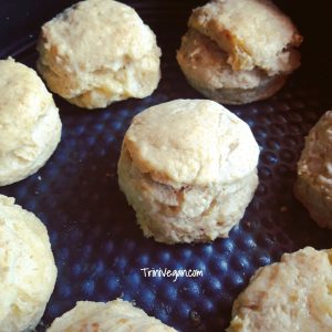 Fluffy & Flaky  Vegan KFC Style Biscuits